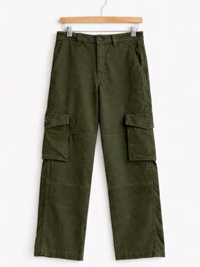 Aritzia TNA Cargo Pants Olive Green Utility Wide Leg | Size 6